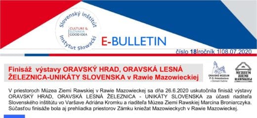 E-BULLETIN – Finisáž výstavy Oravský hrad, Oravská lesná železnica – unikáty Slovenska v Rawie Mazowieckiej