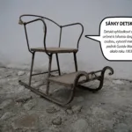 Grafika popisujúca historické detské sánky.