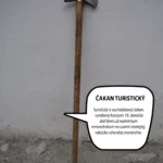 Grafika popisujúca historický turistický čakan.