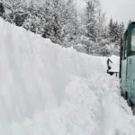 Areál Oravskej lesnej železnice počas snežnej kalamity v 2022. 4