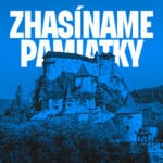 Plagát propagujúci protest "Zhasíname pamiatky".