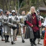 historický sprievod s rytiermi počas Thurzovych slávností - fotografia.
