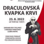 Propagačný plagát na podujatie "Draculovská kvapka krvi 2022".