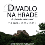 Propagačný plagát podujatia "Divadlo na hrade 2022".