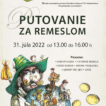 Plagát ku podujatiu "Putovanie za remeslom 2022".