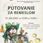 Plagát ku podujatiu "Putovanie za remeslom 2022".