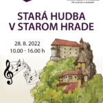 Plagát ku podujatiu "Stará hudba v starom hrade 2022".