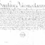 Sken - Majsterská listina čižmára Mateja Čaploviča z roku 1617