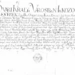 Sken - Majsterská listina čižmára Mateja Čaploviča z roku 1617