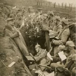 Historická fotografia "Vianoce v zákope".