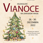 Plagát ku podujatiu "Muzikálové Vianoce na Oravskom hrade" 2022.