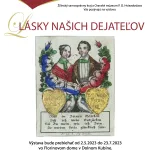 Plagát na výstavu "Lásky našich dejateľov 2023".