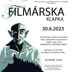 Plagát ku podujatiu "Filmárska klapka 2023".