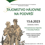 Plagát ku podujatiu "Tajomstvo Hájovne na podvrší 2023" 2.