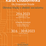 Pozvánka v podobe plagátu na prednášku "Karol Chudomelka na Oravskom hrade 2023"