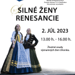 Plagát ku podujatiu "SIlné ženy Renesancie 2023"