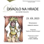 Plagát ku podujatiu "Divadlo na hrade, 30. ročník podujatia 2023".