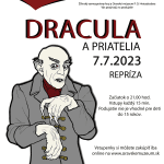 Plagát k podujatiu Dracula a priatelia - repríza 2023 na Oravskom hrade.