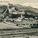Pohľad na Oravský hrad v čase natáčania filmu Nosferatu – symfónia hrozy,1921.