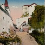 Hlavné nádvorie Oravského hradu v časoch vzniku filmu Nosferatu - Symfónia hrôzy.