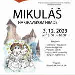 Plagát ku podujatiu Mikuláš na Oravskom hrade 2023.