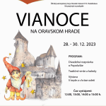Plagát k podujatiu Vianoce na Oravskom hrade 2023