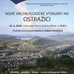 Plagát ku prezentácií nových archeologických výskumov v lokalite Ostražica.