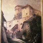 Oravský hrad na dobovom obraze.