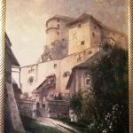 Oravský hrad na dobovom obraze.
