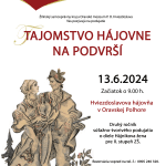 Plagát ku podujatiu Tajomstvo hájovne na podvrší