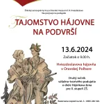 Plagát ku podujatiu Tajomstvo hájovne na podvrší