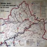 Mapa obrany Oravy proti nacistom po 13. 9. 1944.