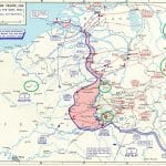 Mapa nemeckého vpádu do Francúzska, 1940 (zdroj dokumentácia OM)