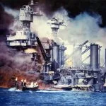 Loď USS West Wirginia po nálete na Pearl Harbour, 7. 12. 1941 (zdroj dokumentácia OM)