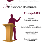 plagát k podujatiu Na slovíčko do múzea...