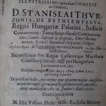 Titulný list publikácie LAUDATIO FUNEBRIS STANISLAI THURZO DE BETHLENFALVA, 1626. Oravské múzeum P. O.