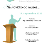 plagát Na slovíčko do múzea