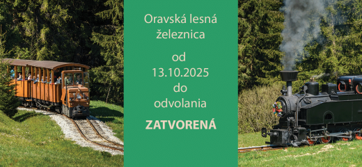 Oravská lesná železnica do odvolania zatvorená