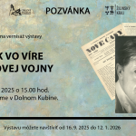pozvánka Básnik vo víre II. sv. vojny