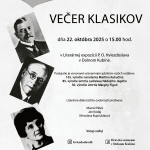 Plagát na Večer klasikov 2025
