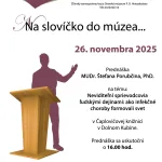 Plagát Na slovíčko do múzea november