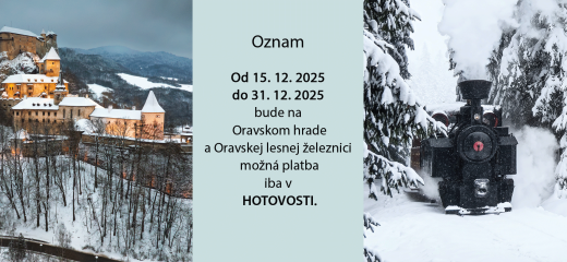 Platba možná iba v hotovosti od 15. 12. 2025 do 31. 12. 2025