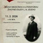 plagát na podujatie Medzi medicínou a literatúrou