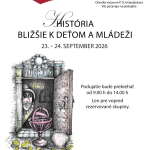 plagát História bližšie k deťom a mládeži 2026