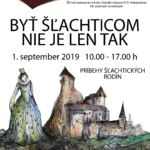 Plagát k podujatiu "Byť šľachticom nie je len tak 2019".