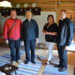 Jeho Eminencia Kardinál Monsiňor Jozef Tomko navštívil expozície Oravského múzea. Fotografia z Oravskej Lesnej.