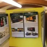 Pohľad do vnútra expozície múzea na koľajniciach v areáli Oravskej lesnej železnice.