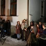 Hviezdoslavov lampiónový sprievod pred domom Hviezdoslava.