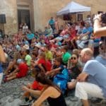 Fotografia z podujatia na Oravskom hrade - hudobník Robert Hulej.