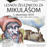 Plagát k podujatiu "Lesnou železnicou za Mikulášom 2019".